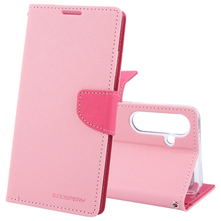 For Samsung Galaxy S24 5G GOOSPERY FANCY DIARY Cross Texture Leather Phone Case(Pink) - HoMEdemic™ 