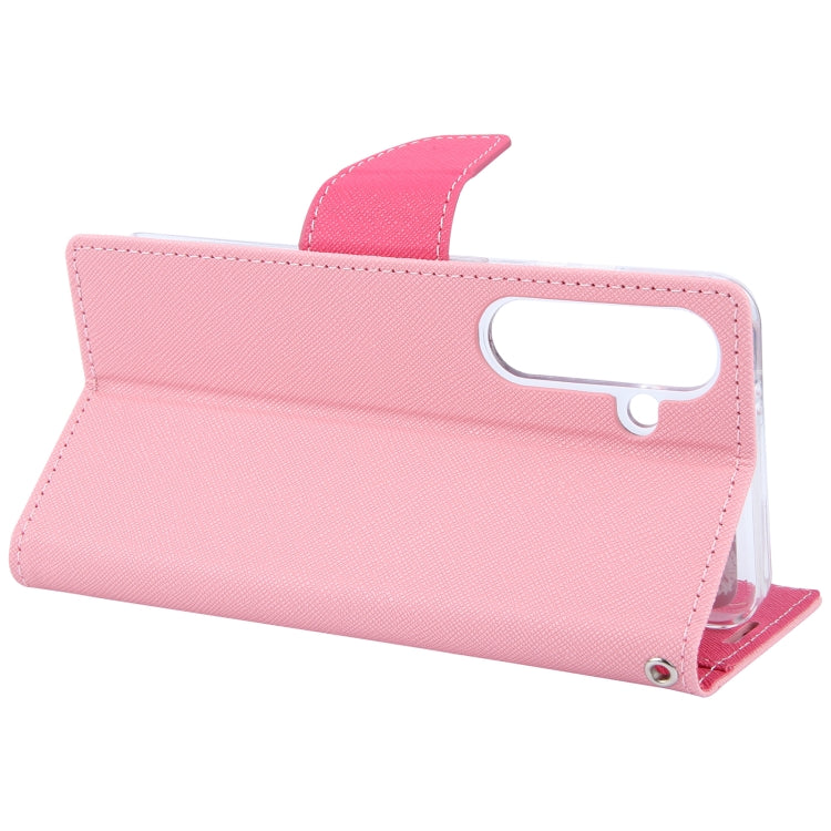 For Samsung Galaxy S24 5G GOOSPERY FANCY DIARY Cross Texture Leather Phone Case(Pink) - HoMEdemic™ 