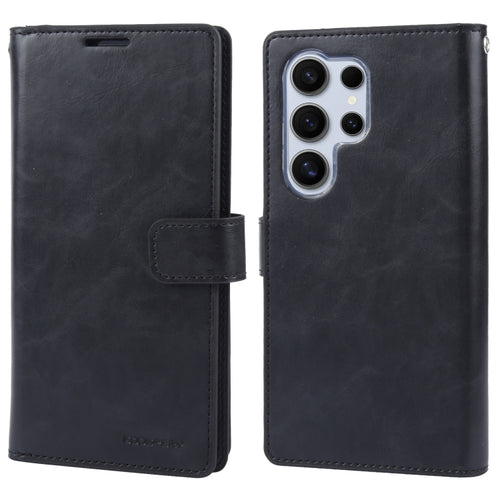 For Samsung Galaxy S24 Ultra 5G GOOSPERY MANSOOR DIARY 9 Card Slots Leather Phone Case(Black) - HoMEdemic™ 