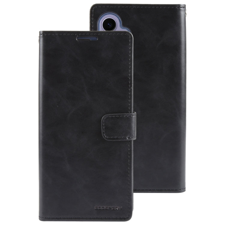 For Samsung Galaxy S24 5G GOOSPERY MANSOOR DIARY 9 Card Slots Leather Phone Case(Black) - HoMEdemic™ 