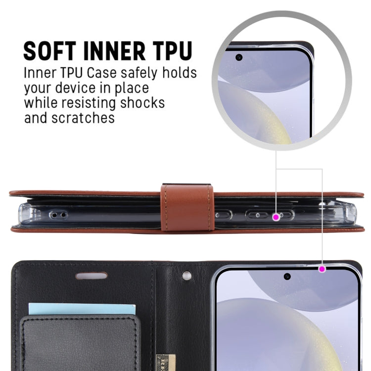 For Samsung Galaxy S24 5G GOOSPERY RICH DIARY Crazy Horse Texture Leather Phone Case(Rose Gold) - HoMEdemic™ 