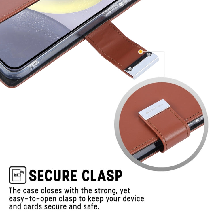 For Samsung Galaxy S24 5G GOOSPERY RICH DIARY Crazy Horse Texture Leather Phone Case(Rose Gold) - HoMEdemic™ 
