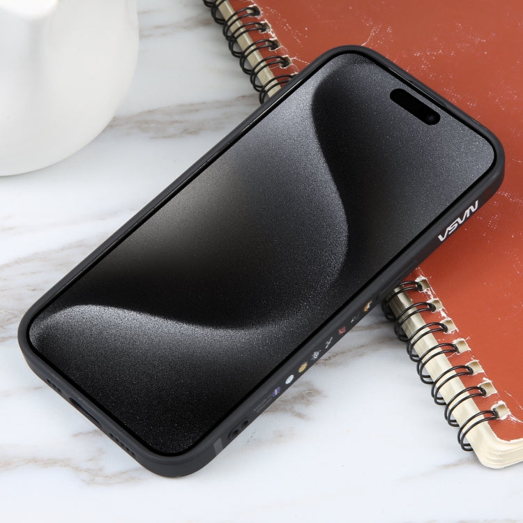 For iPhone 15 Pro Astronaut Pattern Silicone Straight Edge Phone Case(Lovely Astronaut-Black) - HoMEdemic™ 