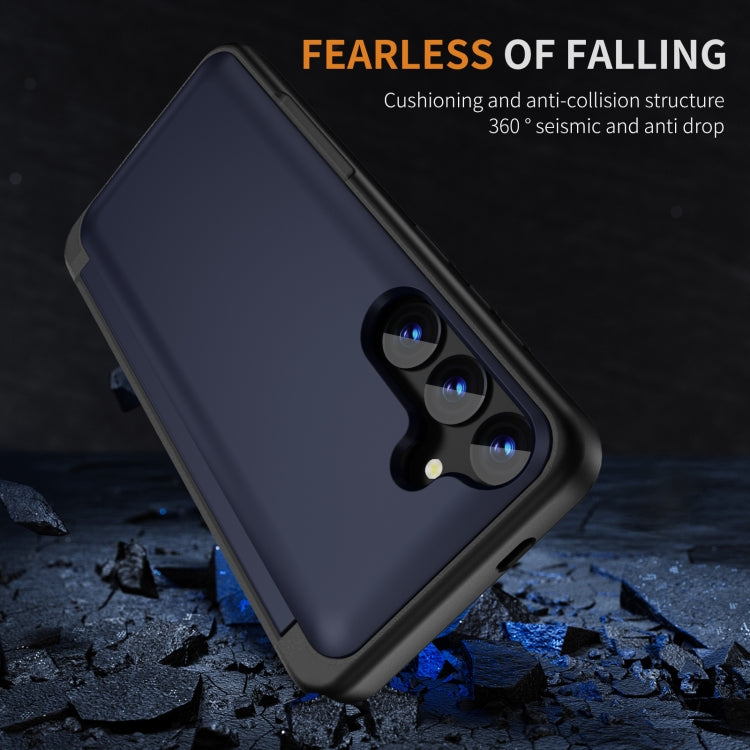 For Samsung Galaxy S24 5G 3 in 1 Flip Holder Phone Case(Royal Blue) - HoMEdemic™ 