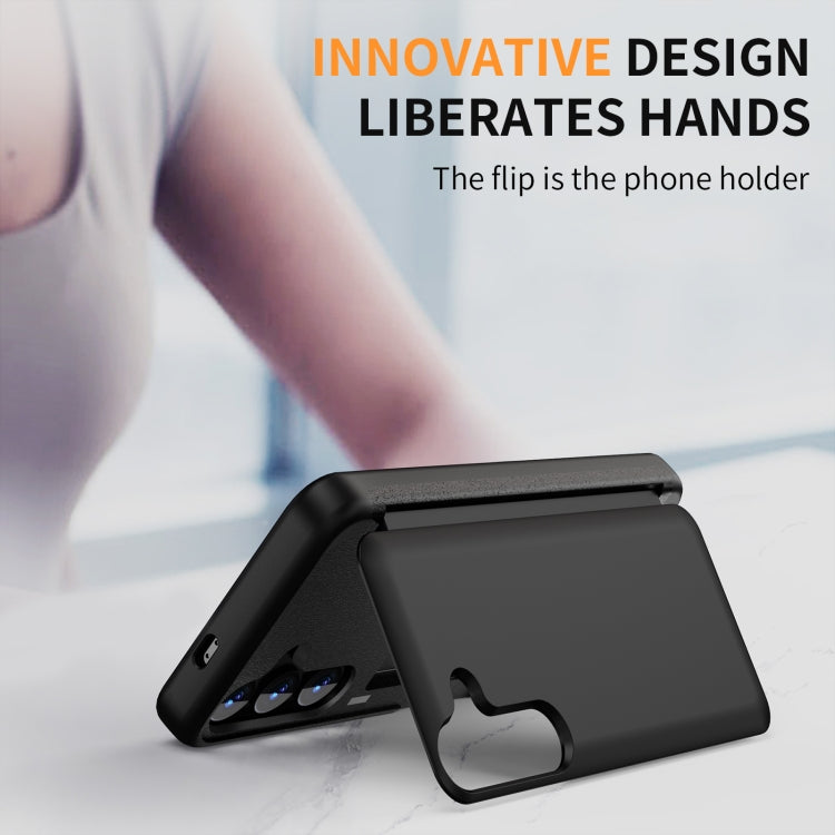 For Samsung Galaxy S24 5G 3 in 1 Flip Holder Phone Case(Black) - HoMEdemic™ 