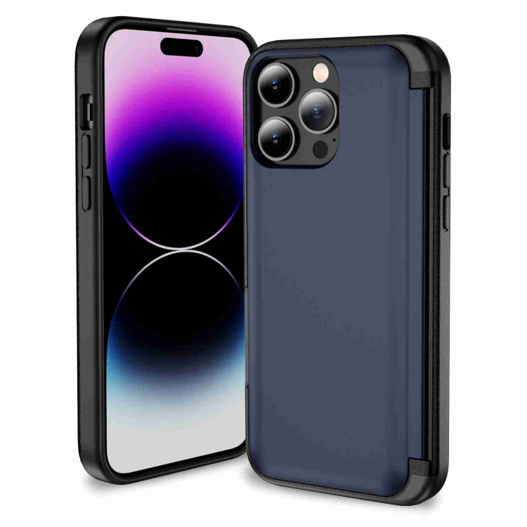For iPhone 15 Pro 3 in 1 Flip Holder Phone Case(Royal Blue) - HoMEdemic™ 