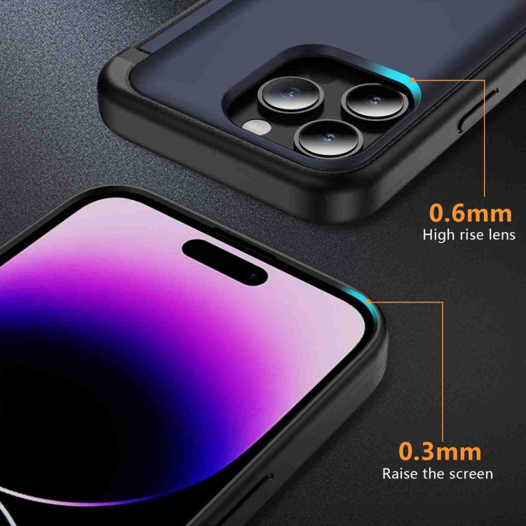 For iPhone 15 Pro 3 in 1 Flip Holder Phone Case(Royal Blue) - HoMEdemic™ 