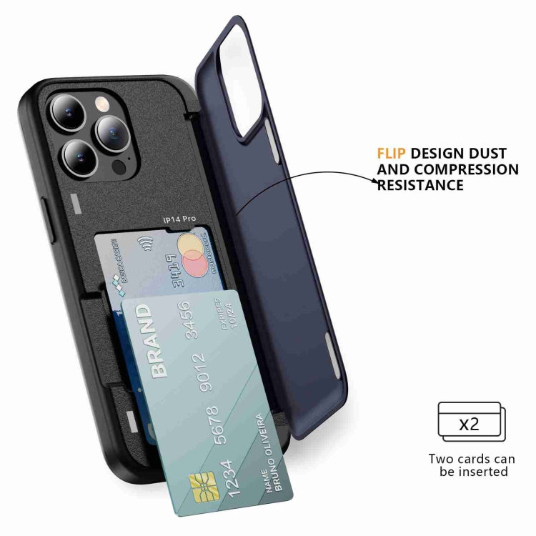 For iPhone 15 Pro 3 in 1 Flip Holder Phone Case(Royal Blue) - HoMEdemic™ 