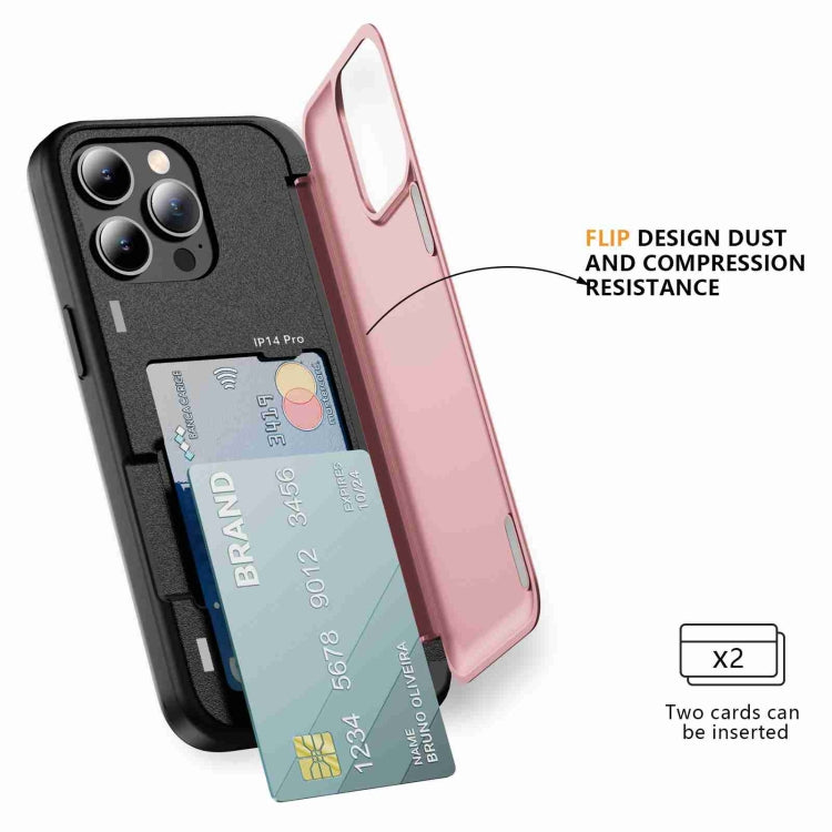 For iPhone 15 Pro 3 in 1 Flip Holder Phone Case(Pink) - HoMEdemic™ 