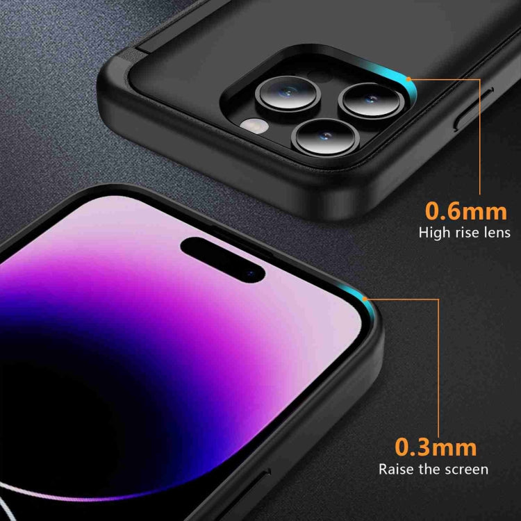For iPhone 15 Pro 3 in 1 Flip Holder Phone Case(Black) - HoMEdemic™ 