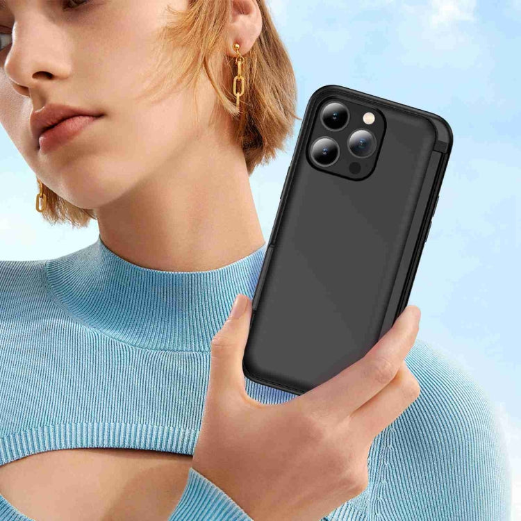 For iPhone 15 Pro 3 in 1 Flip Holder Phone Case(Black) - HoMEdemic™ 