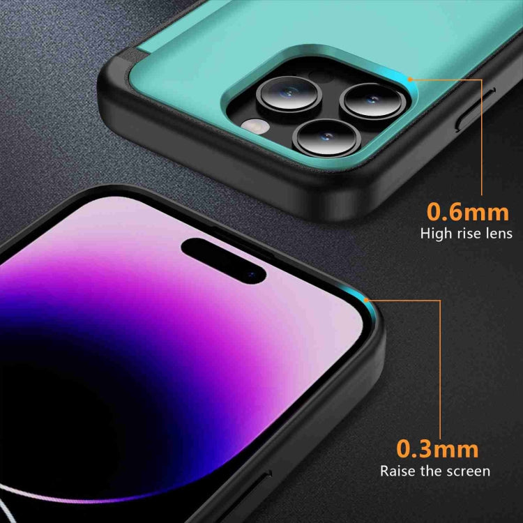For iPhone 15 Pro 3 in 1 Flip Holder Phone Case(Cyan) - HoMEdemic™ 