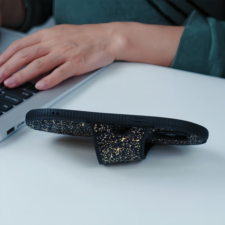 For iPhone 15 Pro Creative Glitter Slipper Design TPU Shockproof Phone Case(Blue) - HoMEdemic™ 