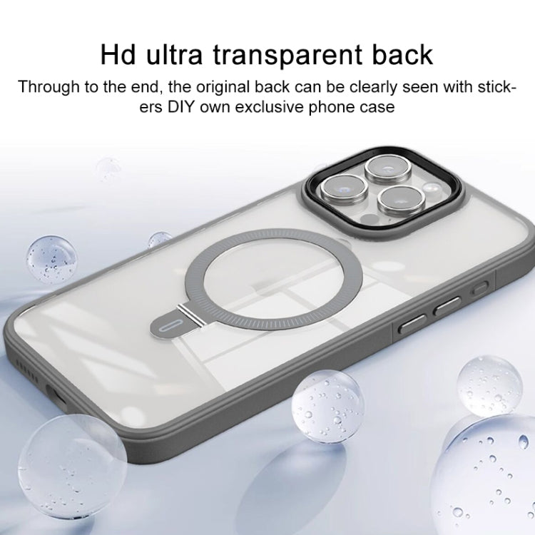 For iPhone 15 Pro Shield Armor MagSafe Holder Phone Case(Grey) - HoMEdemic™ 