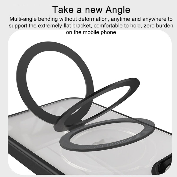 For iPhone 15 Pro Shield Armor MagSafe Holder Phone Case(Grey) - HoMEdemic™ 