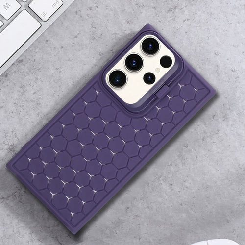 For Samsung Galaxy S24 Ultra 5G Honeycomb Radiating Lens Holder Magsafe Phone Case(Purple) - HoMEdemic™ 