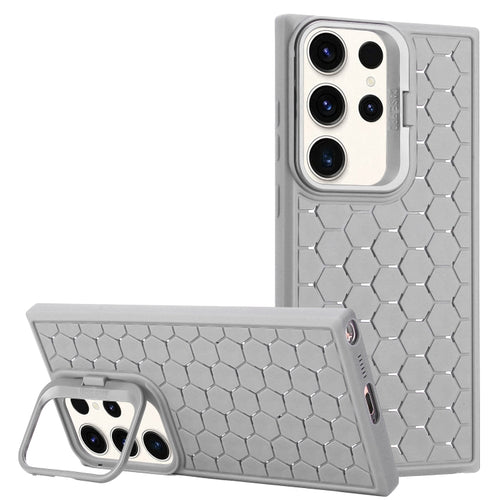 For Samsung Galaxy S24 Ultra 5G Honeycomb Radiating Lens Holder Magsafe Phone Case(Grey) - HoMEdemic™ 