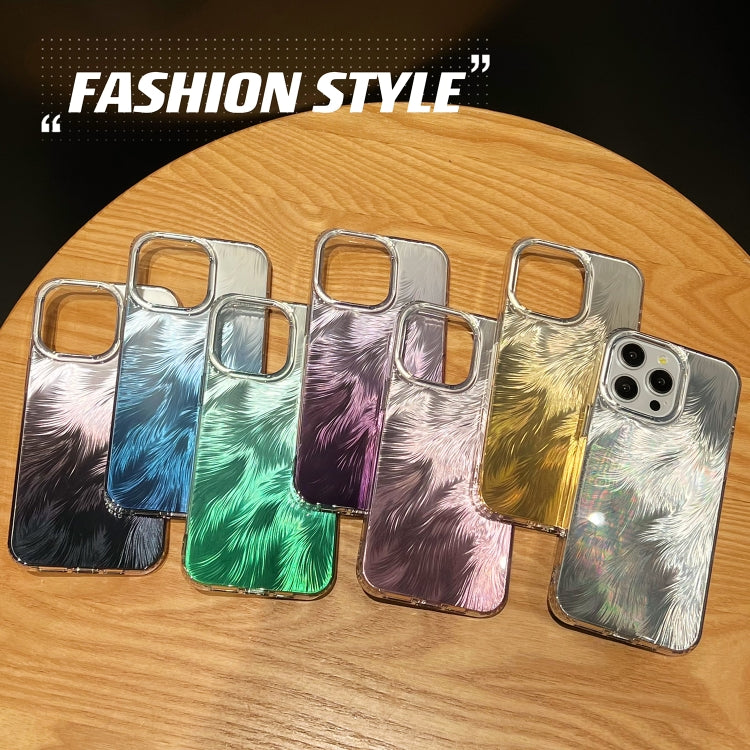 For iPhone 15 Pro Foxtail Bronzing Laser Gradient Phone Case(Green) - HoMEdemic™ 