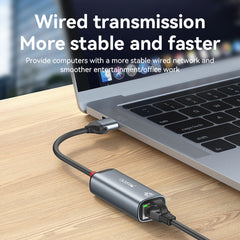 Yesido HB26 2 in 1 USB+USB-C/Type-C to Ethernet Adapter(Grey) - HoMEdemic™ 