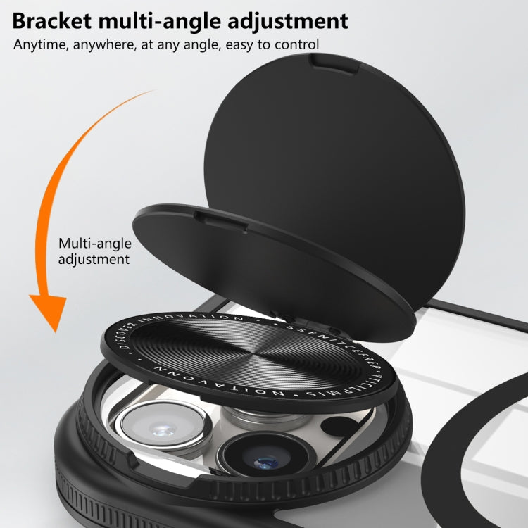 For iPhone 15 Pro Round Camshield MagSafe TPU Hybrid PC Phone Case(Blue) - HoMEdemic™ 