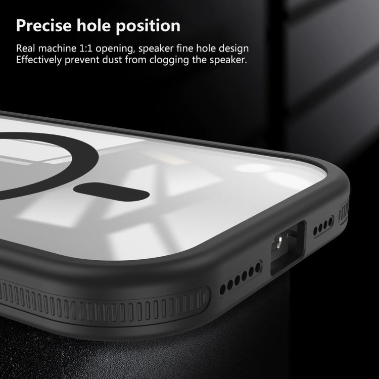 For iPhone 15 Pro Round Camshield MagSafe TPU Hybrid PC Phone Case(Grey) - HoMEdemic™ 