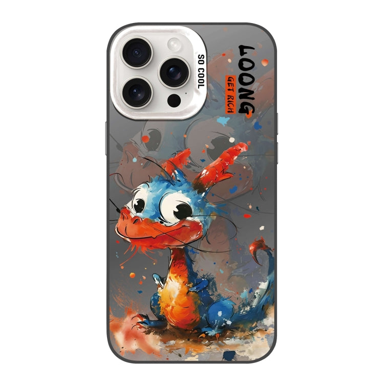 For iPhone 15 Pro Splash-ink AI Cute Dragon PC Hybrid TPU Phone Case(Big-eye Dragon) - HoMEdemic™ 
