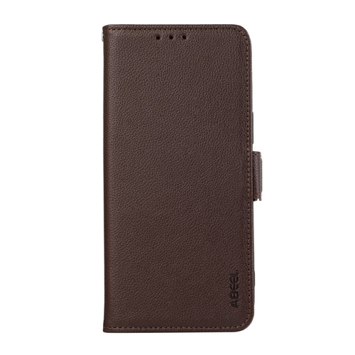 For Samsung Galaxy S24 Ultra 5G ABEEL Side-Magnetic Litchi Pattern Leather RFID Phone Case(Brown) - HoMEdemic™ 