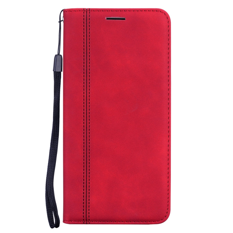 For iPhone 15 Pro Frosted Business Magnetic Horizontal Flip PU Phone Case(Red) - HoMEdemic™ 