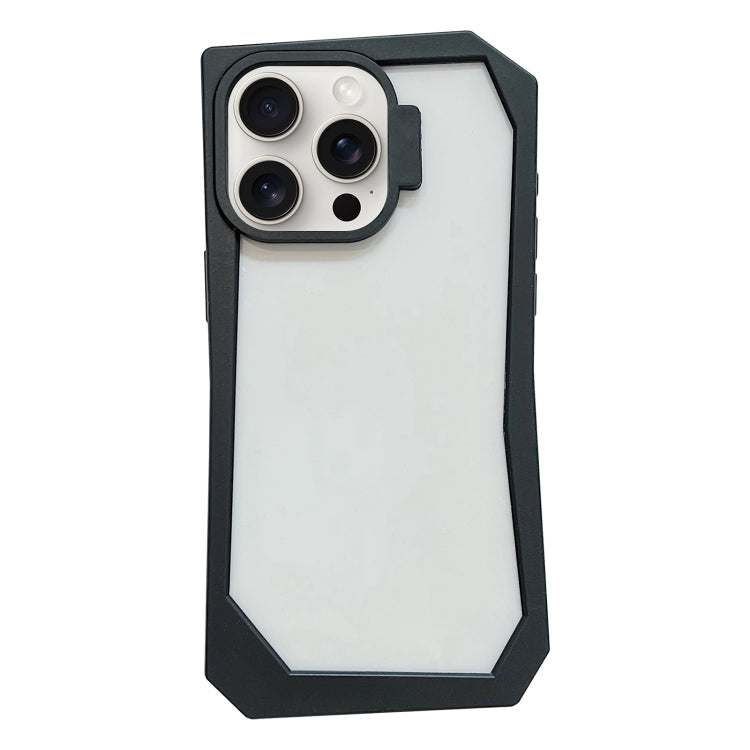 For iPhone 15 Pro Creative Irregular Frame Shockproof Phone Case(Black) - HoMEdemic™ 
