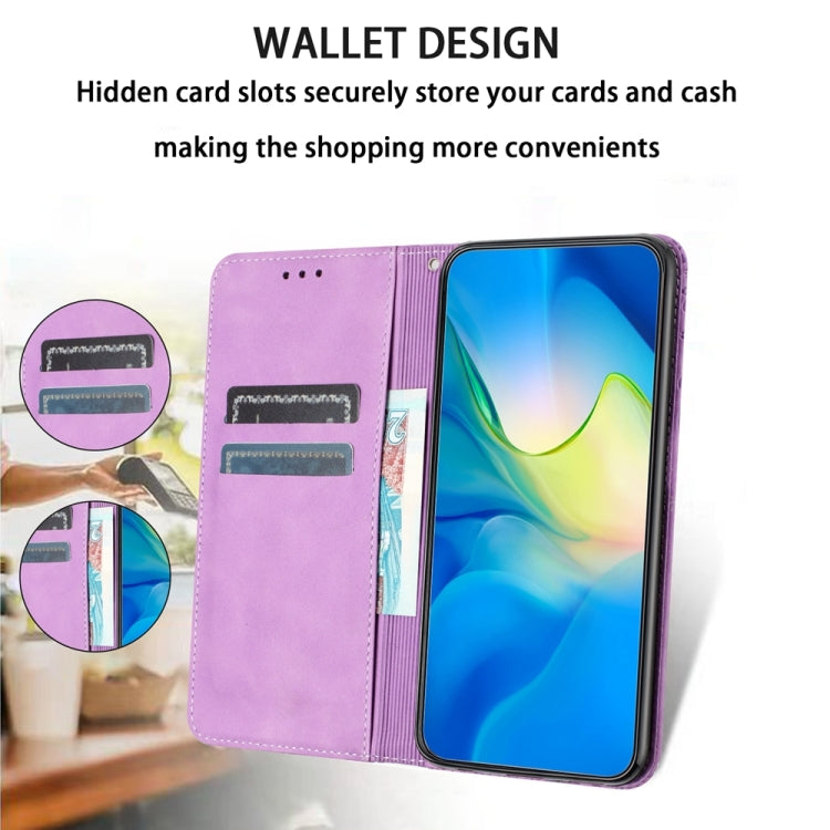 For iPhone 15 Pro Retro Elephant Embossed Leather Phone Case(Purple) - HoMEdemic™ 