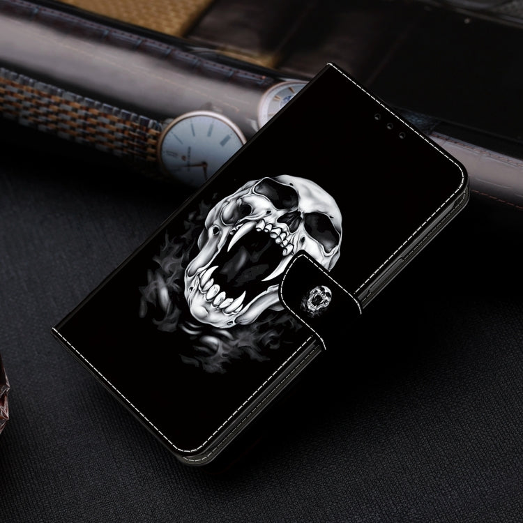 For iPhone 15 Pro Crystal Painted Leather Phone case(Skull) - HoMEdemic™ 