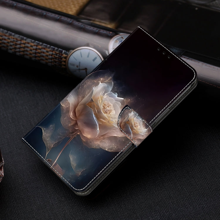 For iPhone 15 Pro Crystal Painted Leather Phone case(Peony) - HoMEdemic™ 