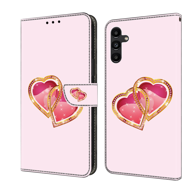 For Samsung Galaxy S24 5G Crystal Painted Leather Phone case(Love Peach) - HoMEdemic™ 