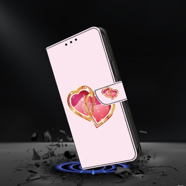 For Samsung Galaxy S24 5G Crystal Painted Leather Phone case(Love Peach) - HoMEdemic™ 