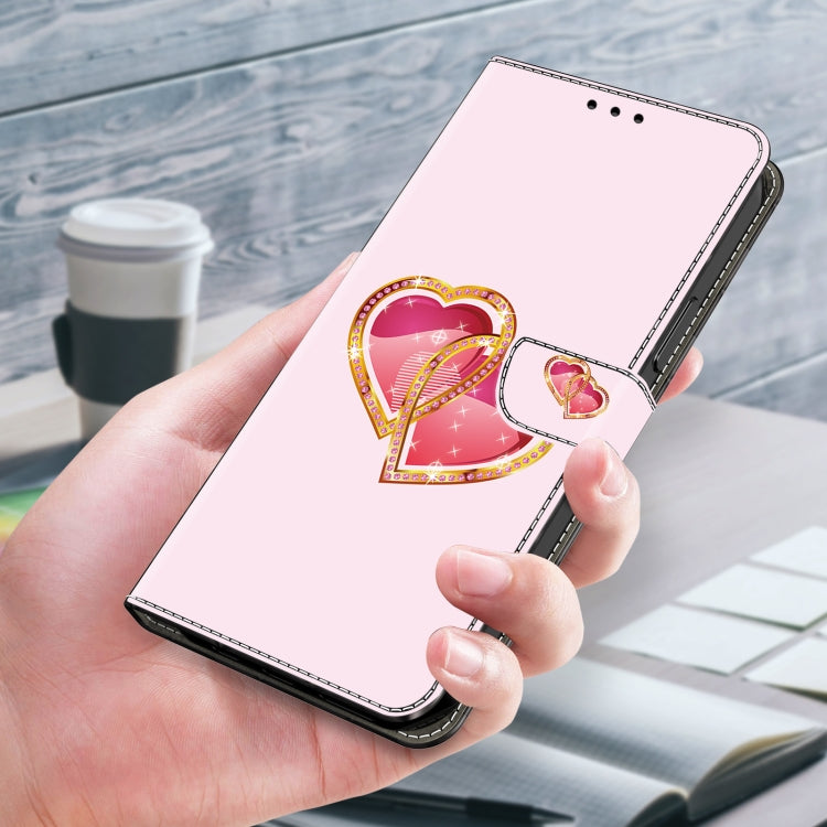 For Samsung Galaxy S24 5G Crystal Painted Leather Phone case(Love Peach) - HoMEdemic™ 