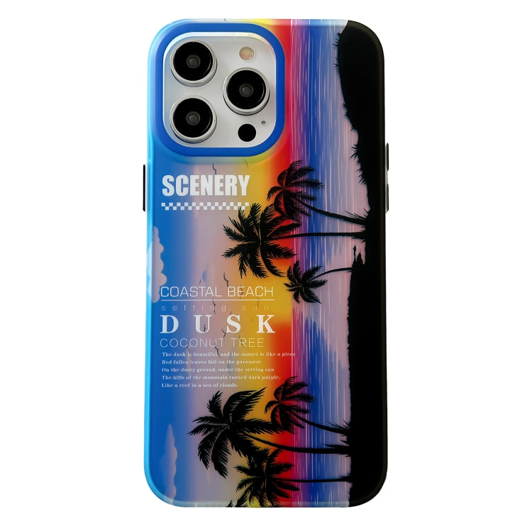 For iPhone 15 Pro Coconut Dual-side Laminating Laser Frosted Phone Case(Blue) - HoMEdemic™ 