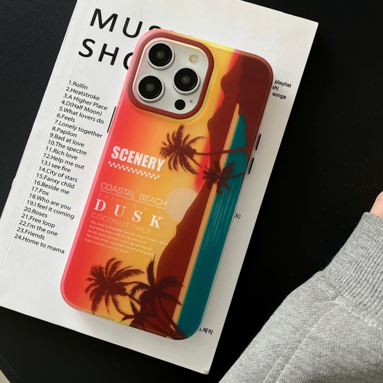 For iPhone 15 Pro Coconut Dual-side Laminating Laser Frosted Phone Case(Red) - HoMEdemic™ 