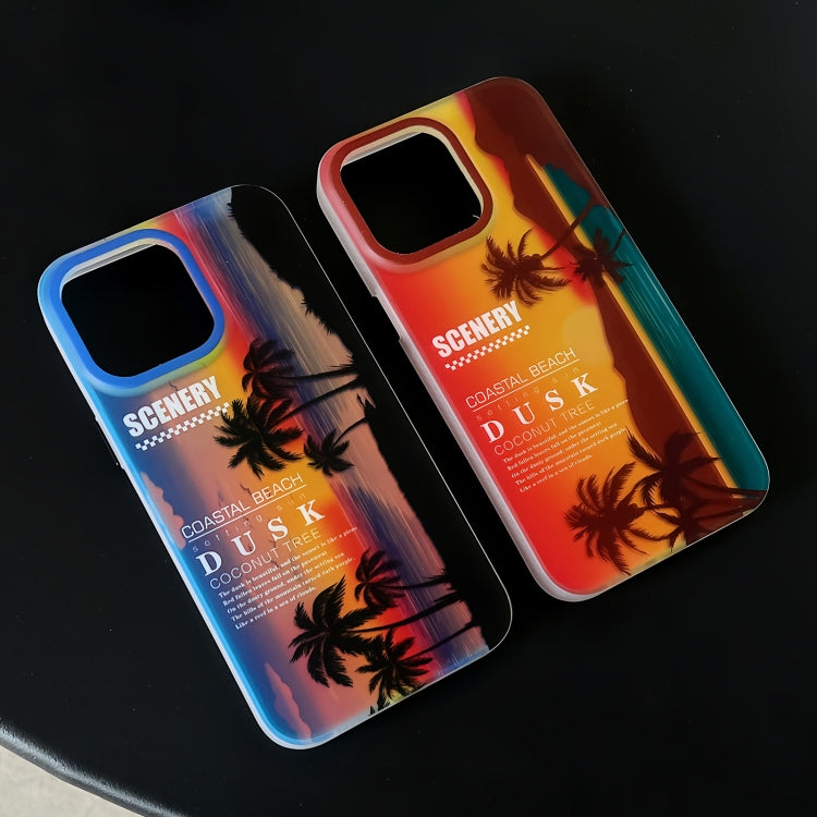 For iPhone 15 Pro Coconut Dual-side Laminating Laser Frosted Phone Case(Red) - HoMEdemic™ 