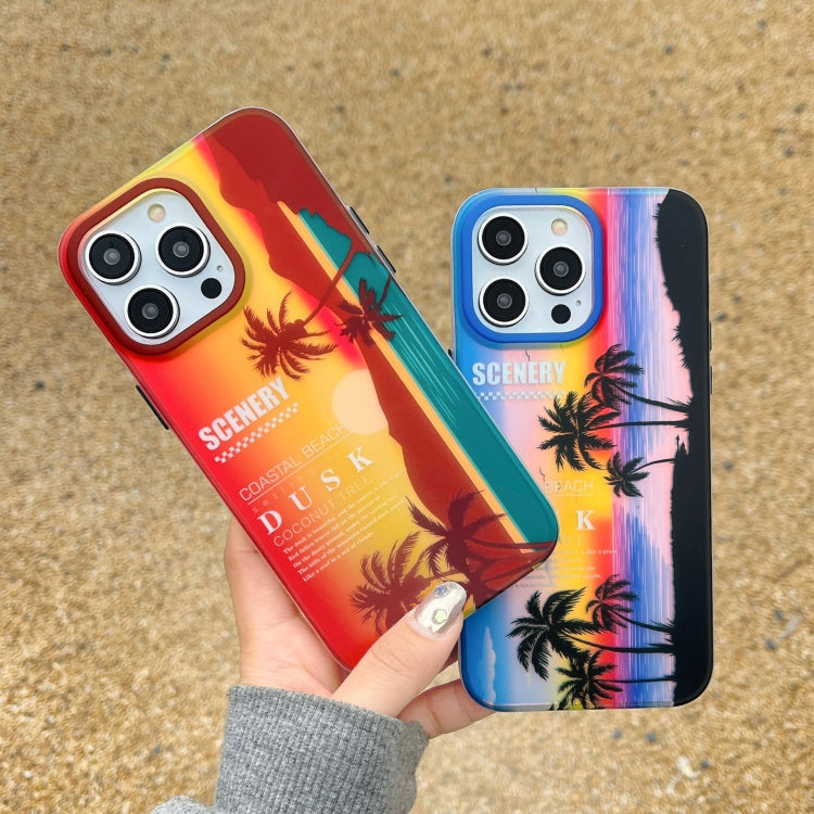 For iPhone 15 Pro Coconut Dual-side Laminating Laser Frosted Phone Case(Red) - HoMEdemic™ 