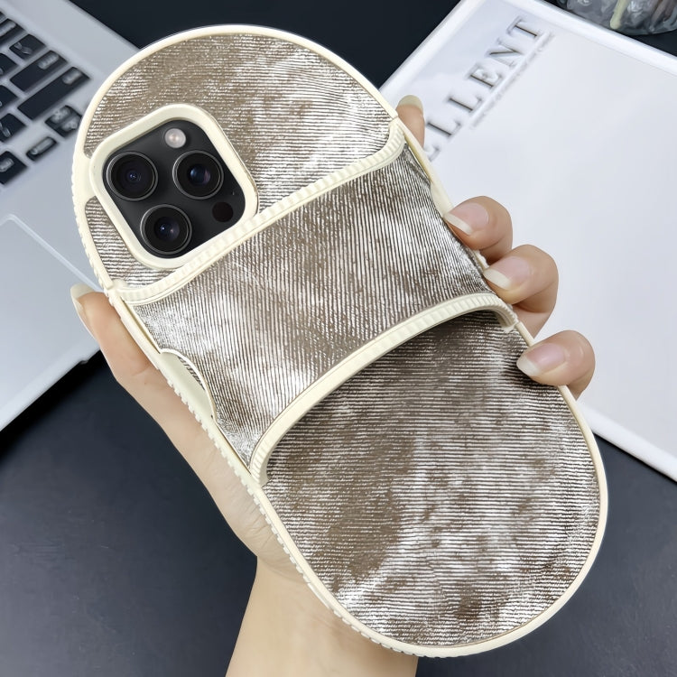 For iPhone 15 Pro Creative Denim Slipper Design TPU Phone Case(Grey) - HoMEdemic™ 
