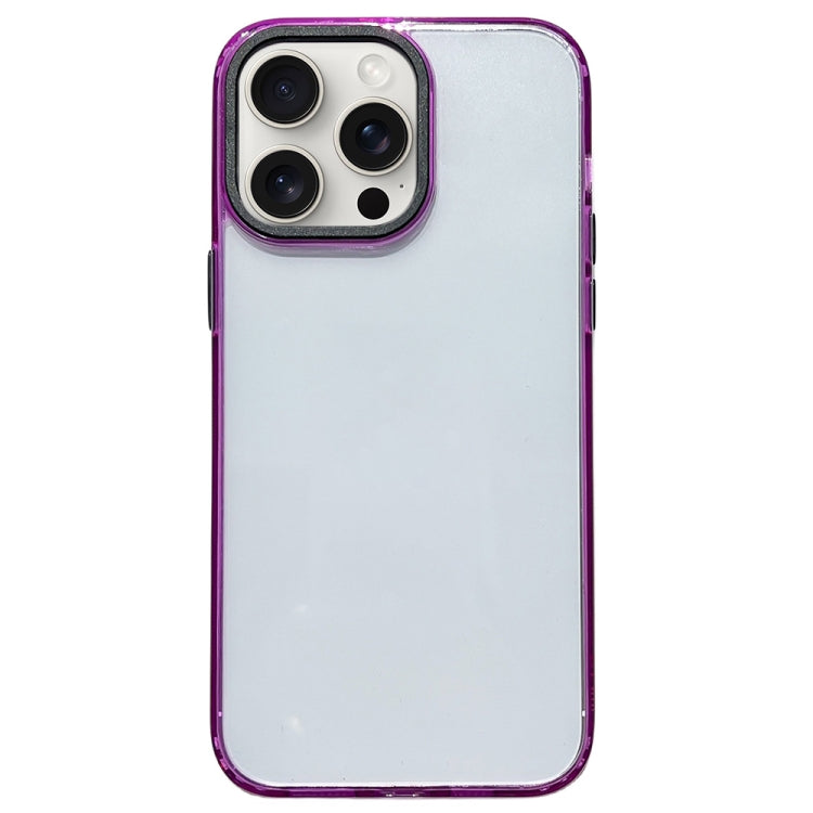For iPhone 15 Pro 2 in 1 Acrylic Transparent Shockproof Phone Case(Purple) - HoMEdemic™ 