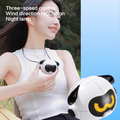MF082 Portable Hanging Neck Pudding Electric Fan(Black) - HoMEdemic™ 