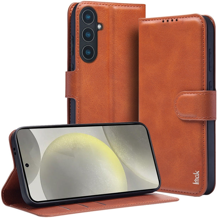 For Samsung Galaxy S24 5G IMAK Count Series Flip Leather Phone Case(Brown) - HoMEdemic™ 