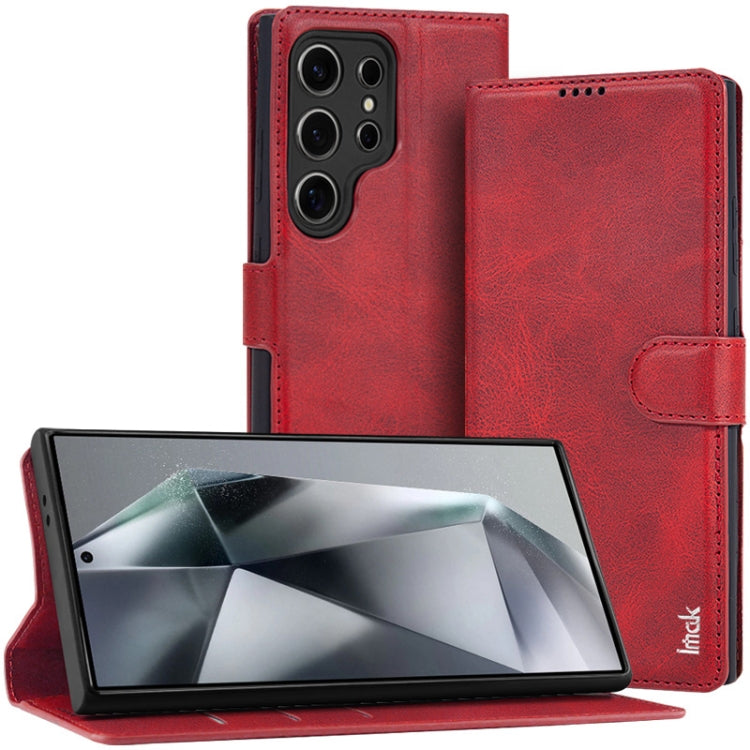 For Samsung Galaxy S24 Ultra 5G IMAK Count Series Flip Leather Phone Case(Red) - HoMEdemic™ 