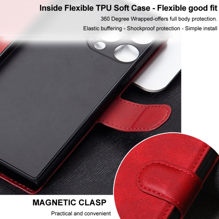 For Samsung Galaxy S24 Ultra 5G IMAK Count Series Flip Leather Phone Case(Red) - HoMEdemic™ 