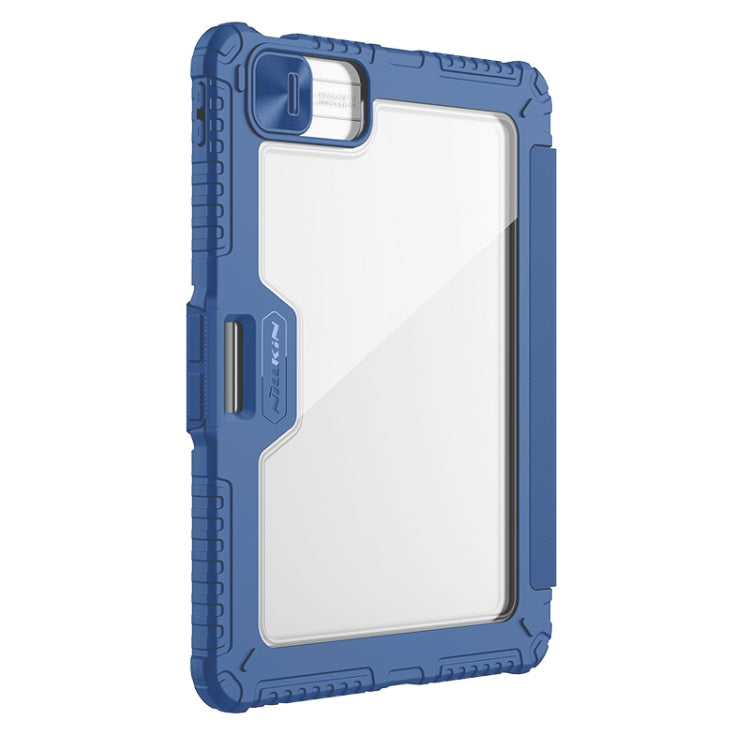 For iPad Pro 11 2024 NILLKIN Bumper Pro Multi-angle Folding Style Tablet Leather Case(Blue) - HoMEdemic™ 