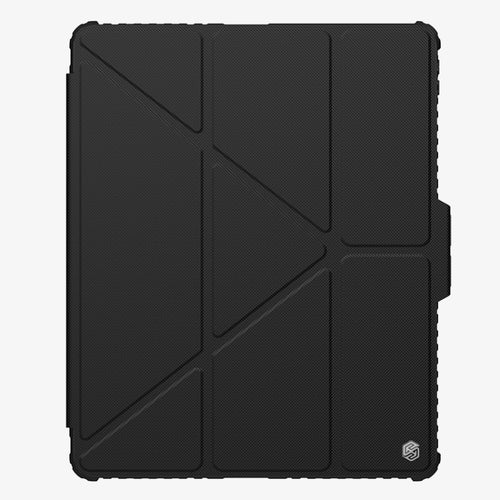 For iPad Pro 13 2024 NILLKIN Bumper Pro Multi-angle Folding Style Tablet Leather Case(Black) - HoMEdemic™ 