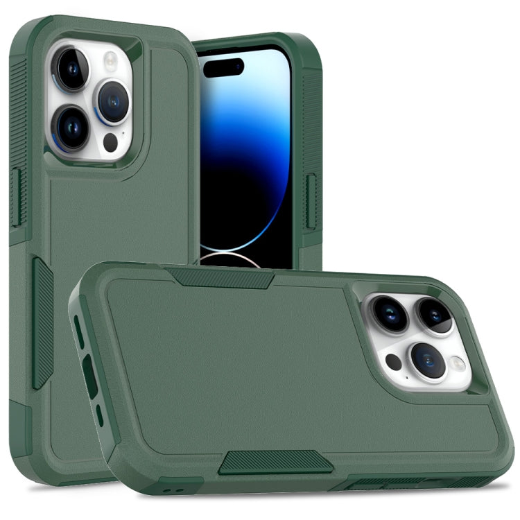 For iPhone 15 Pro 2 in 1 PC + TPU Phone Case(Dark Green) - HoMEdemic™ 