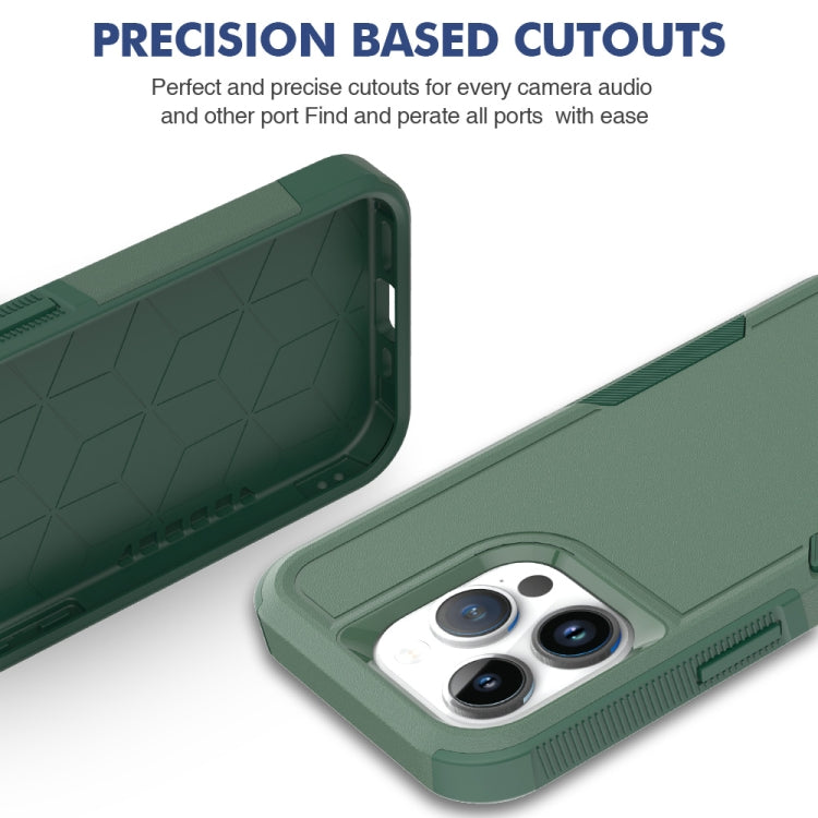For iPhone 15 Pro 2 in 1 PC + TPU Phone Case(Dark Green) - HoMEdemic™ 