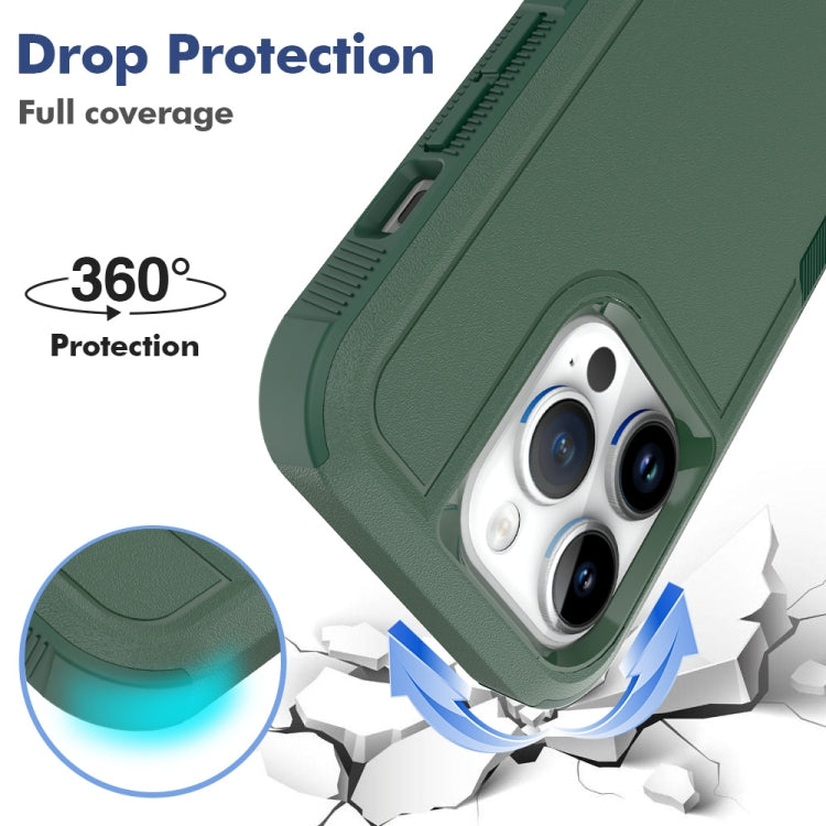 For iPhone 15 Pro 2 in 1 PC + TPU Phone Case(Dark Green) - HoMEdemic™ 